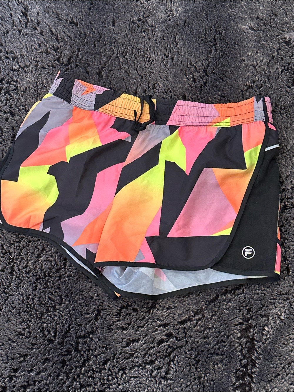 NWOT FILA Neon Geo Print Short